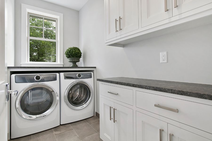 Basement laundry room